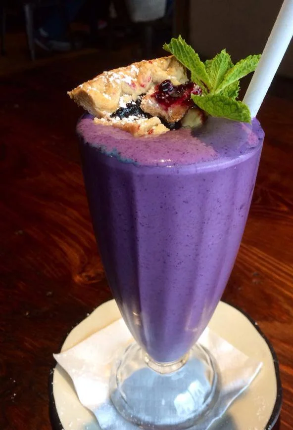 Blueberry pie milkshake