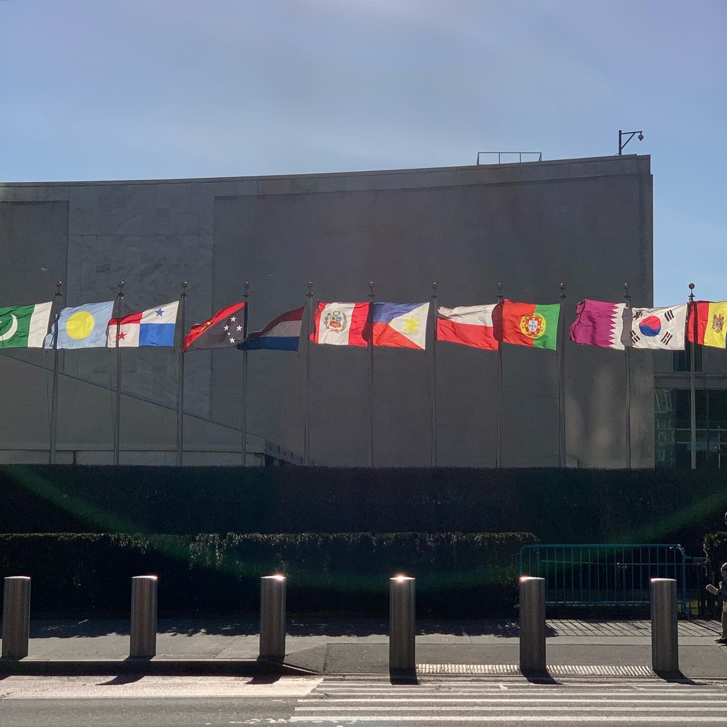 Loving my daily walk around the world, but I&rsquo;d rather fly. Our new building is wedged between the consulates of Kuwait and Nigeria. 🇰🇼 🇳🇬
