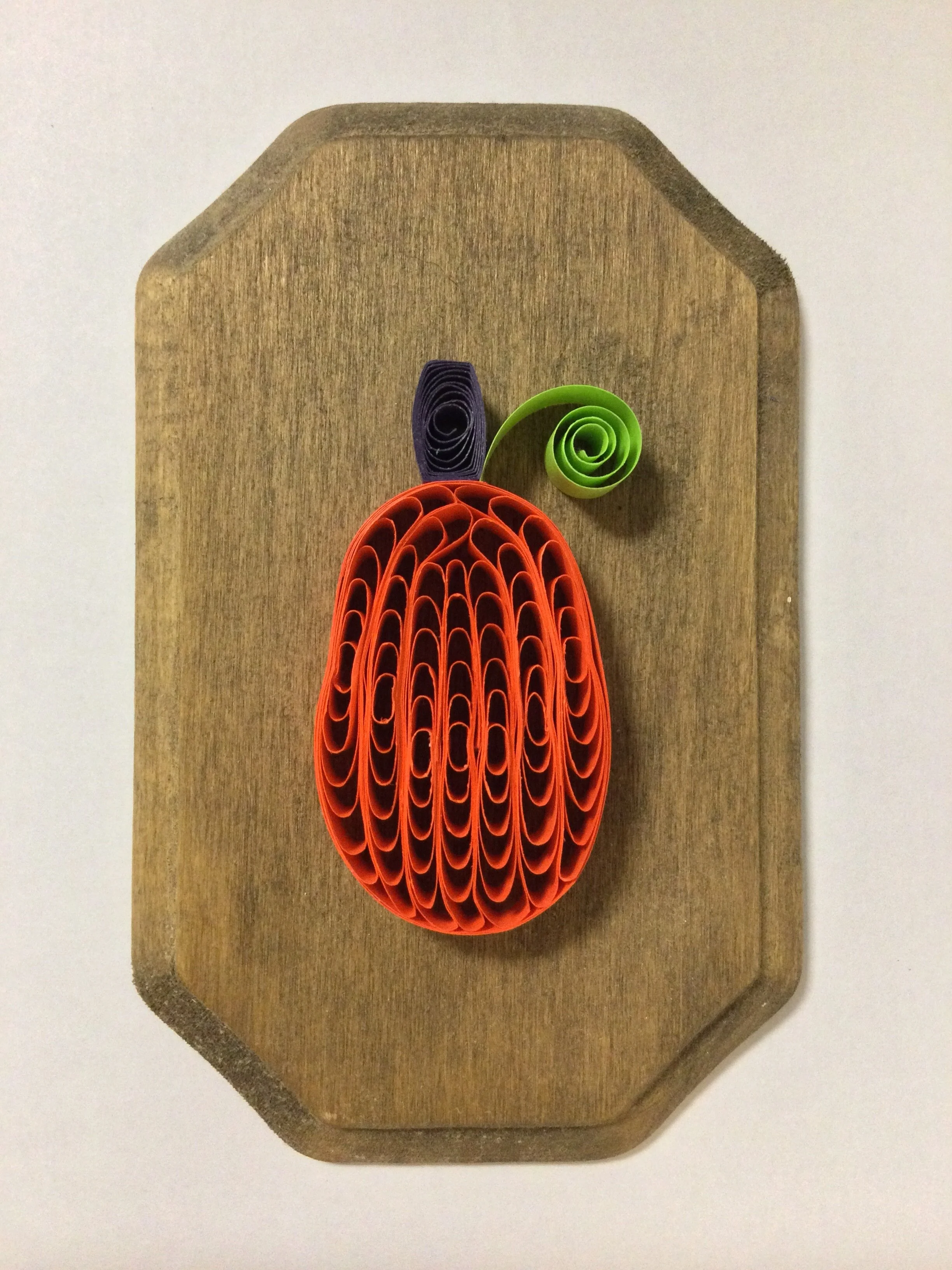 Pumpkin on a plaque