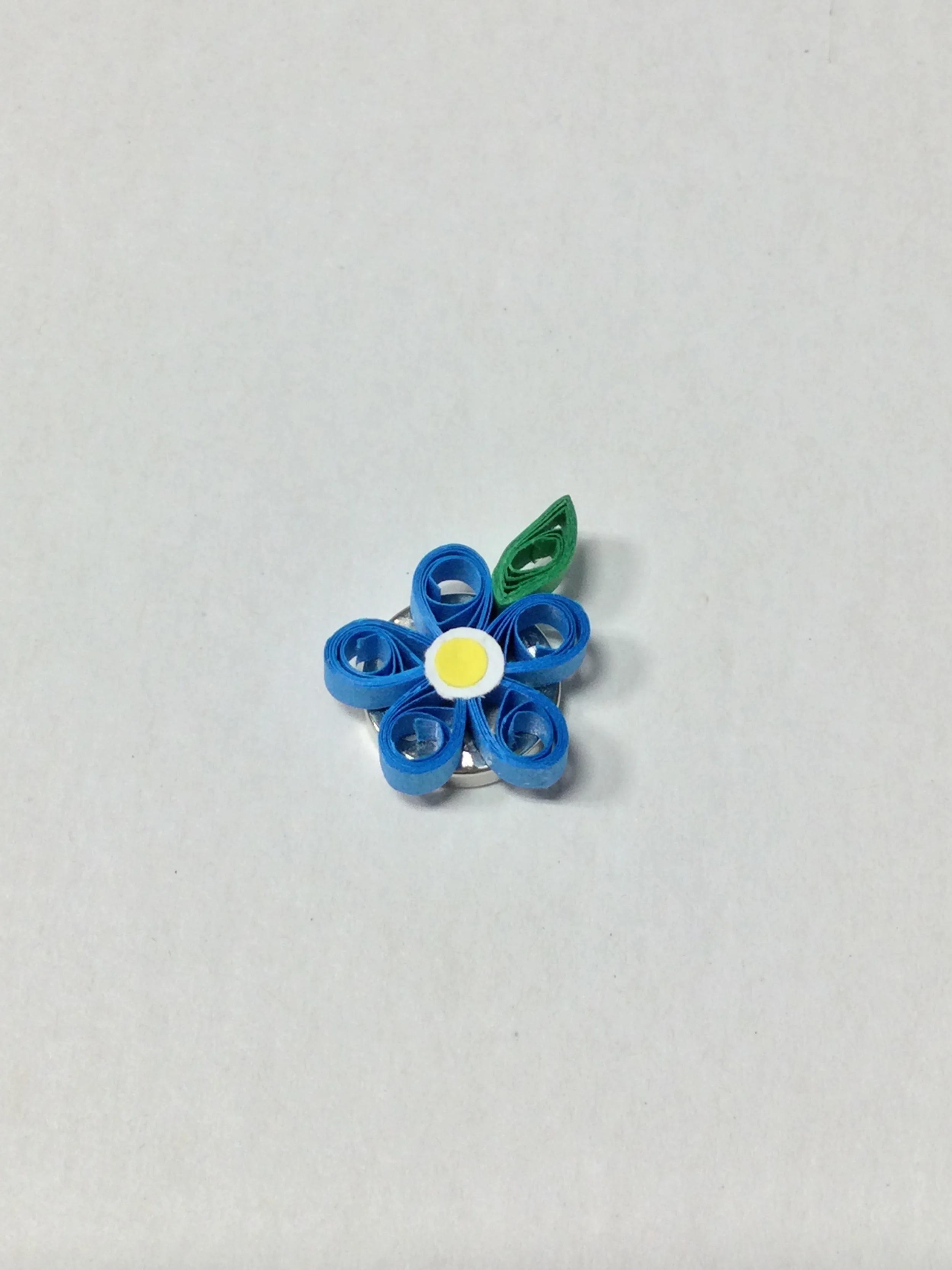 Turquoise forget-me-not mini magnet - $7.00