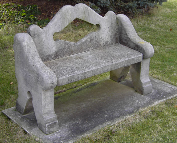 Antique Limestone Bench