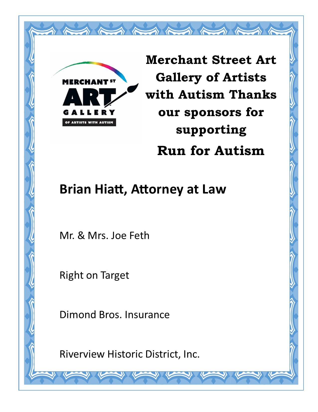 Virtual Run For Autism 2020 — Merchant Street Art Gallery of Artists with  Autism