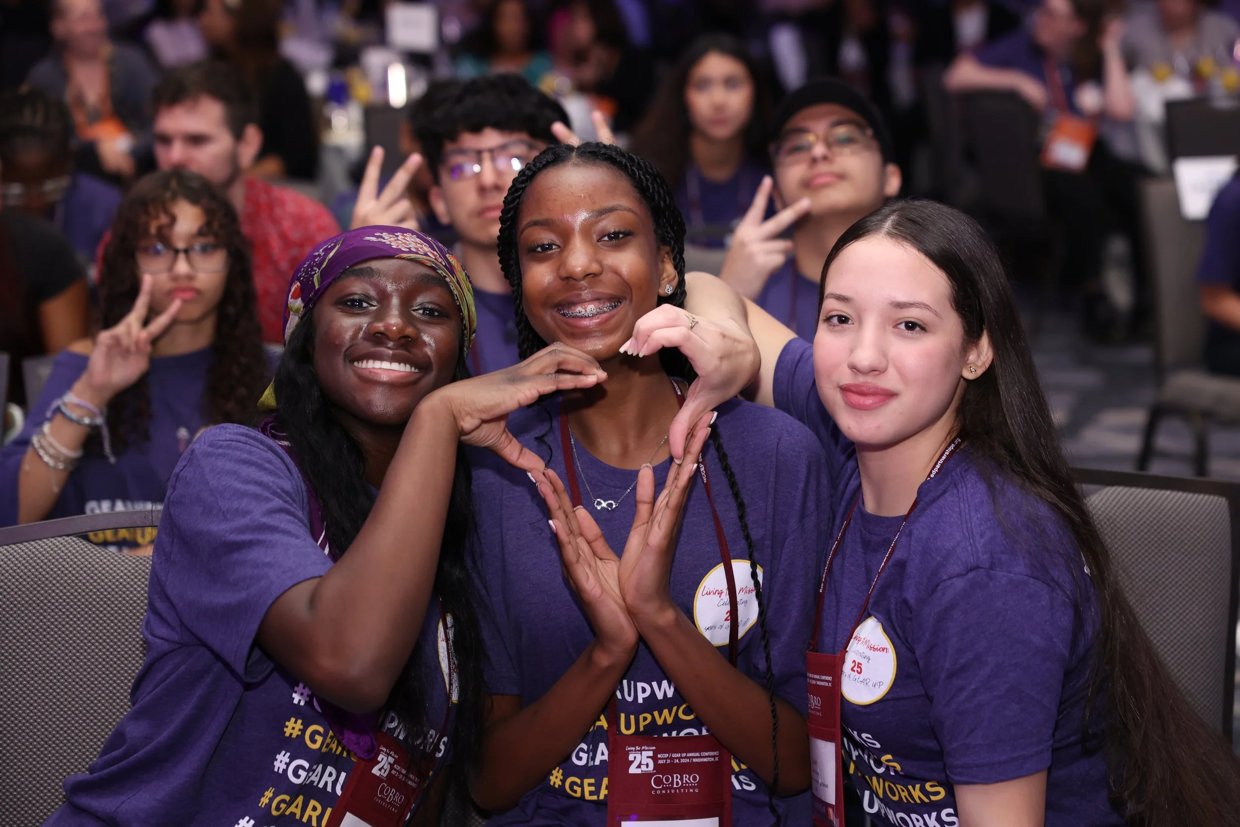 A group of high school students participating at NCCEP's Youth Leadership Summit.
