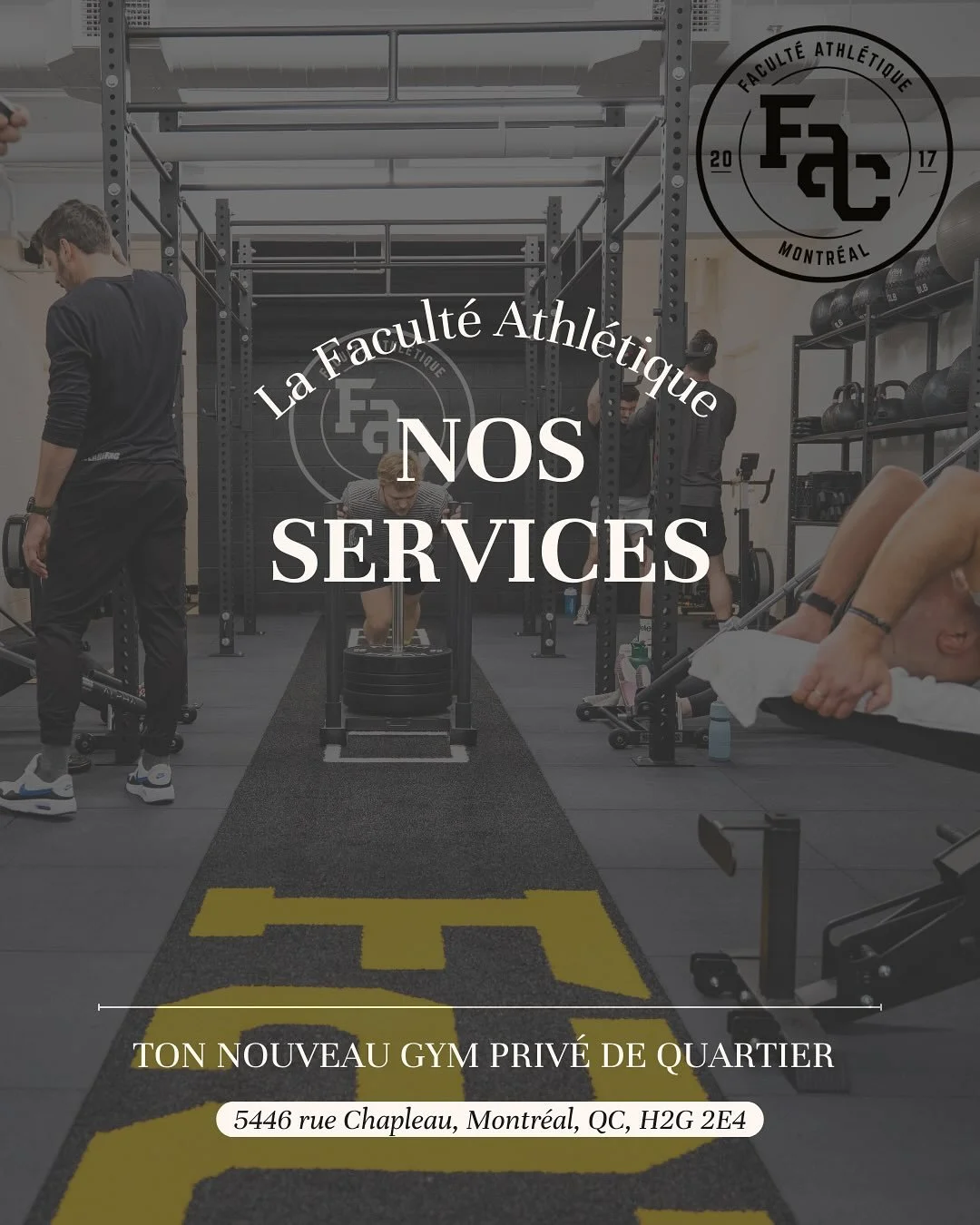 📍TON GYM PRIVÉ DE QUARTIER – 5446 rue Chapleau, MTL
Que tu sois débutant ou athlète, on a tout ce qu’il te faut 👇
💪 Cours de groupe
Petits groupes, grande ambiance : 4, 8 ou illimités par mois, ou carte de