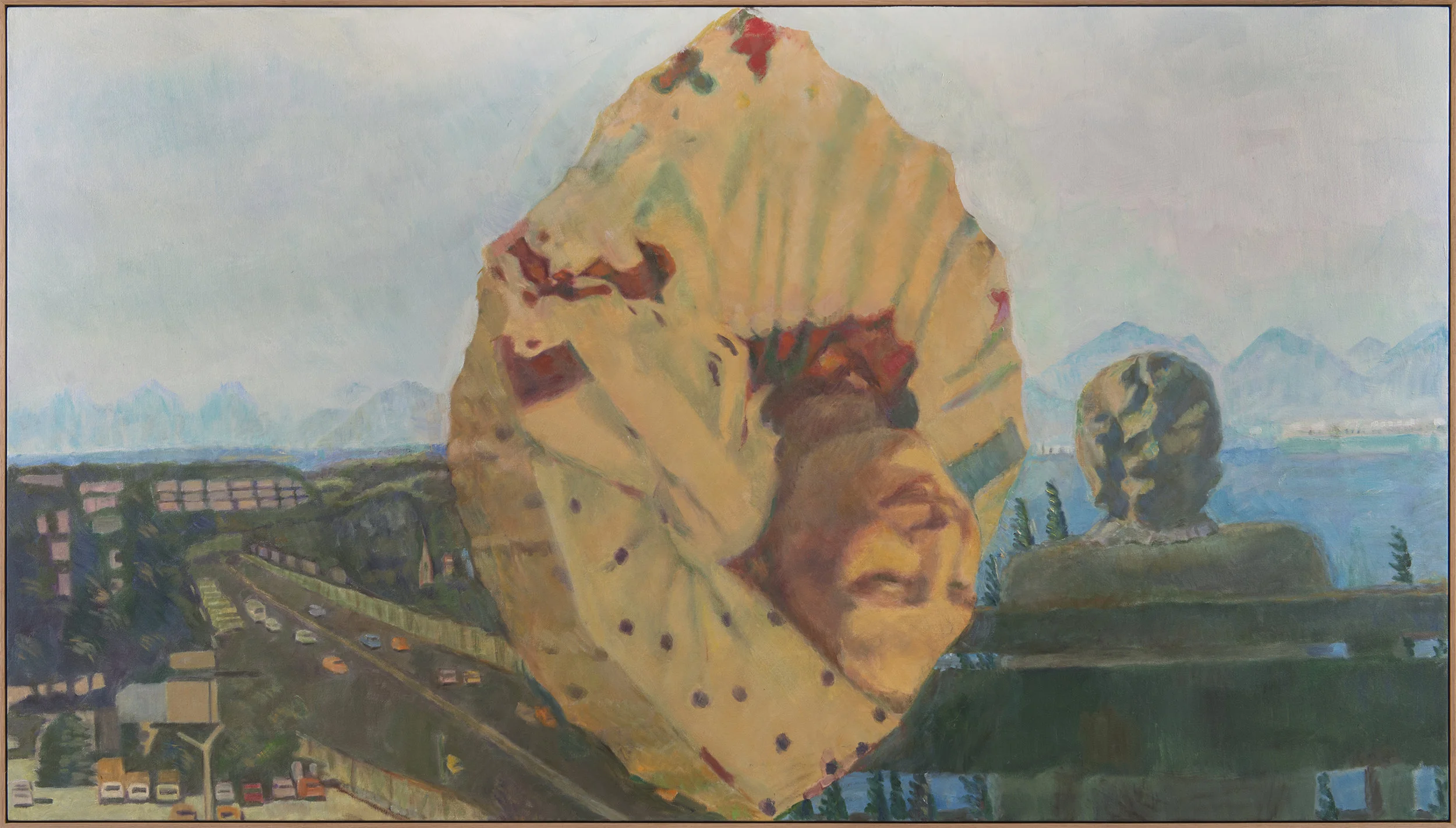 Top and Bottom. Ilya and Emilia Kabakov. 2015. Oil on canvas. 44 x 77.25 inches