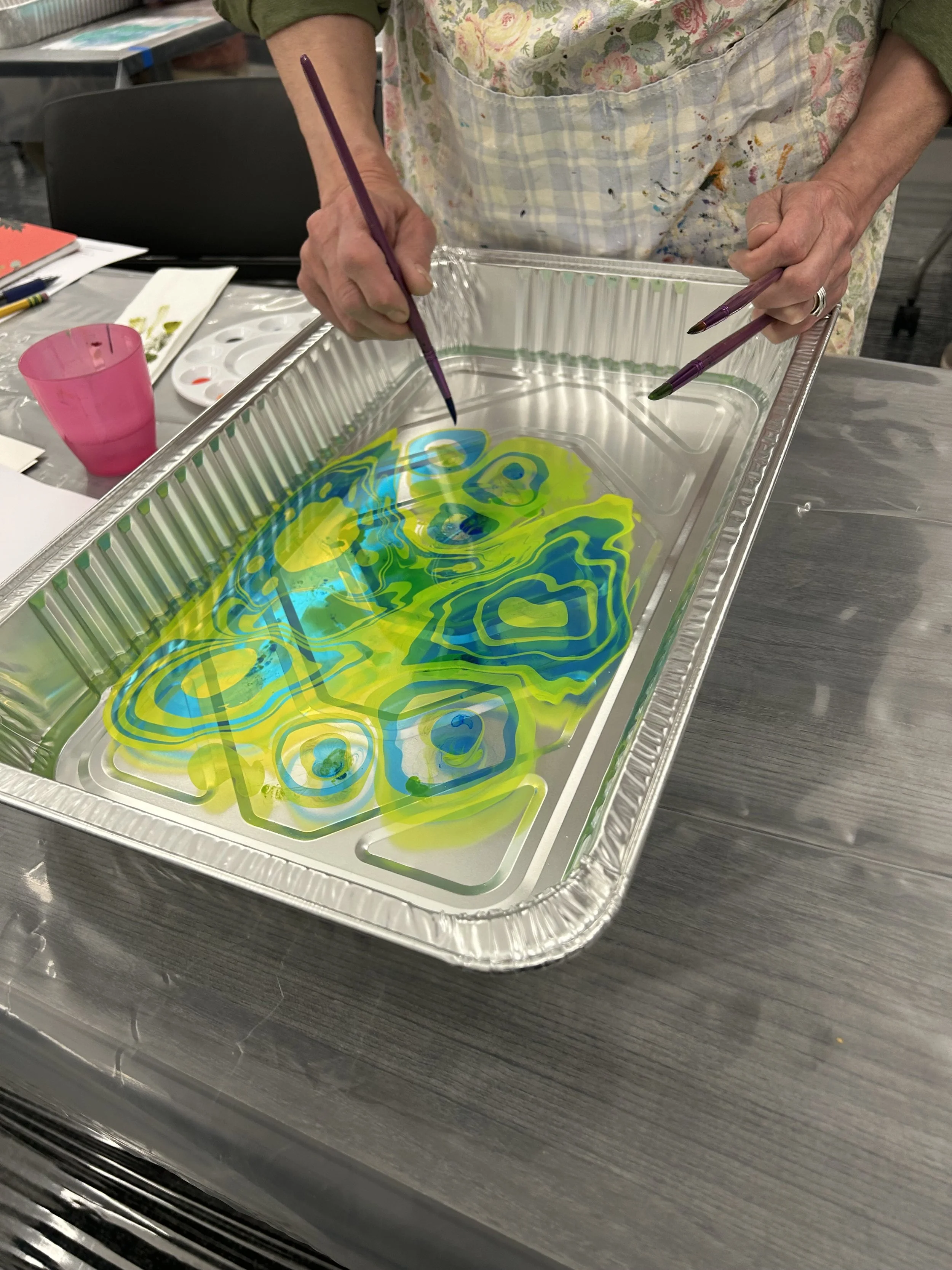 Suminagashi Paper Marbling