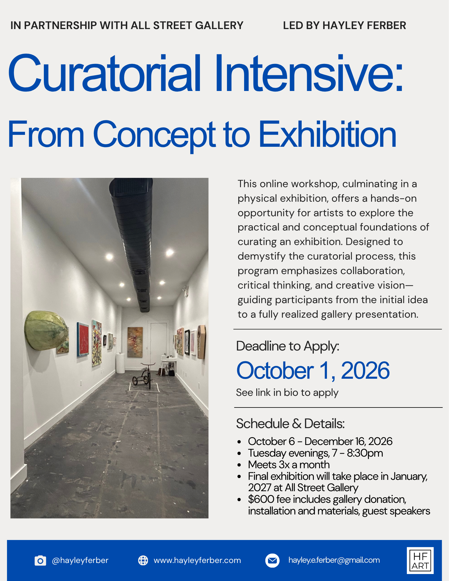 Curatorial Intensive:  From Concept to Exhibition