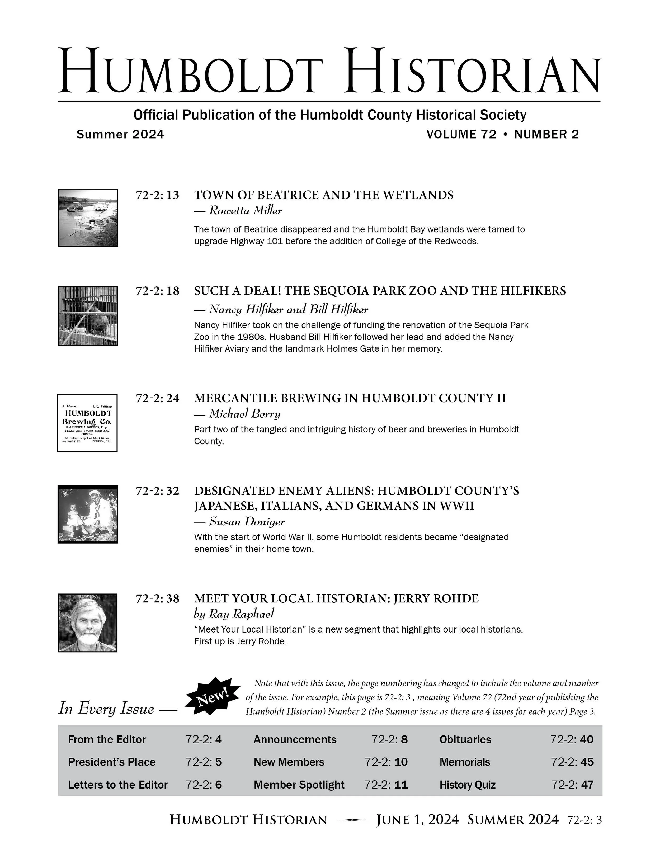 Current Issue — Humboldt County Historical Society