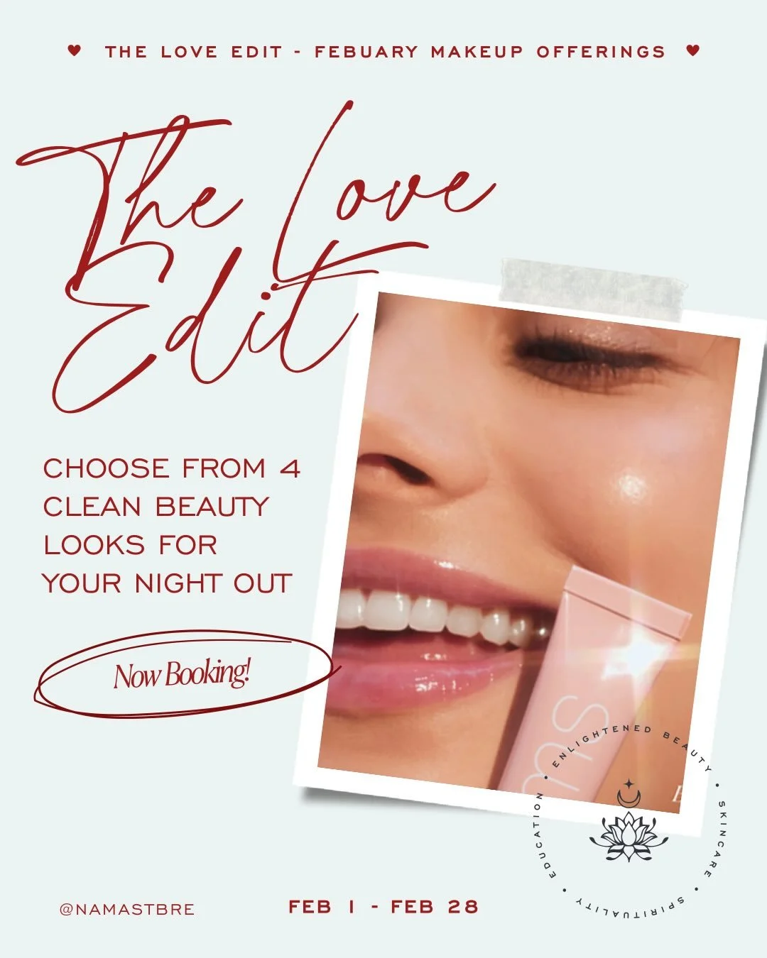 We want to make the month of love easy for you by offering beautiful looks to choose from for your date-night, girl&rsquo;s night or self-love night! 😍💄✨

Choose from 4 clean beauty looks created by @namastbre and using @rmsbeauty to enhance your f