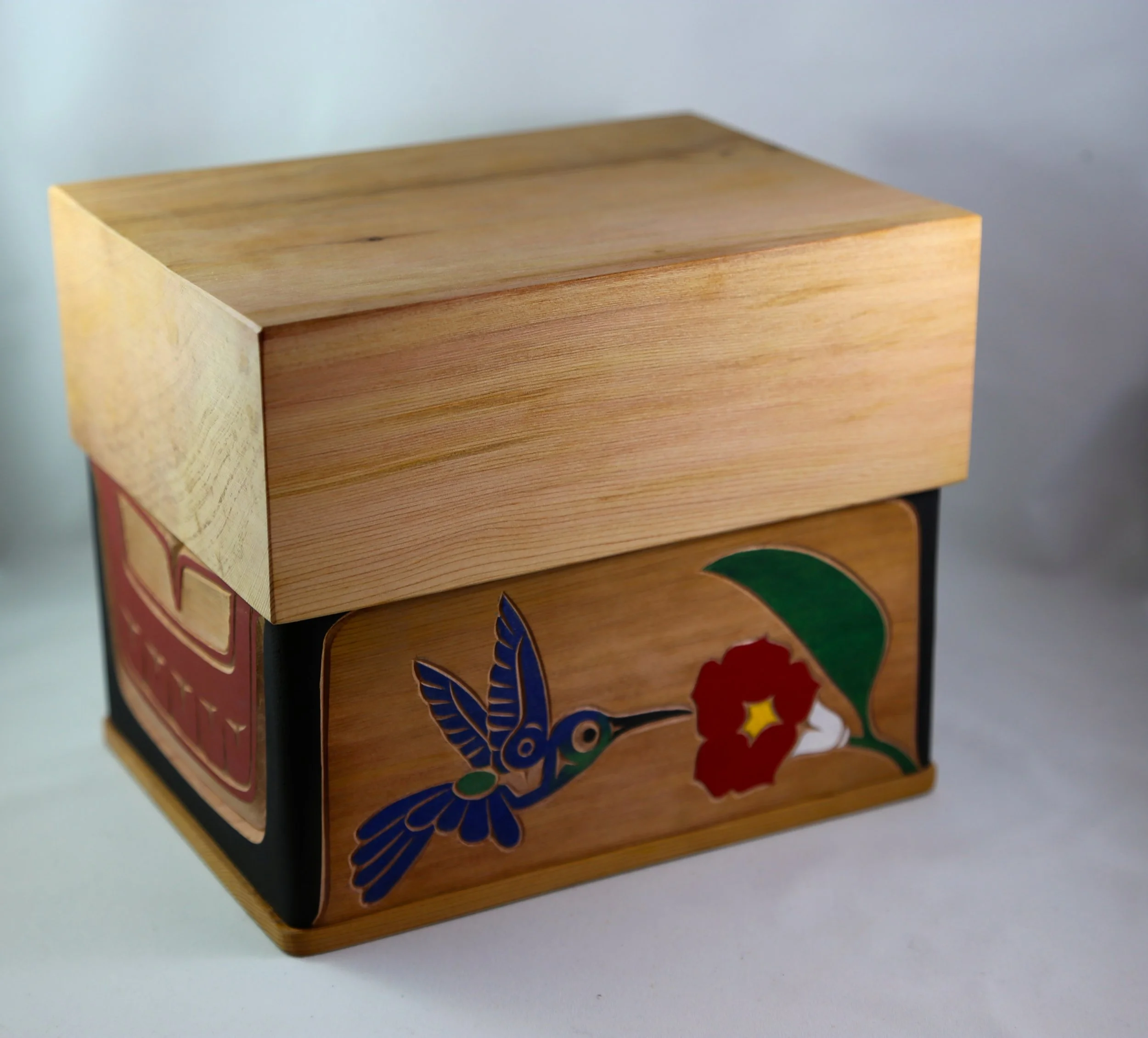 SOLD Hummingbird Bentwood Box