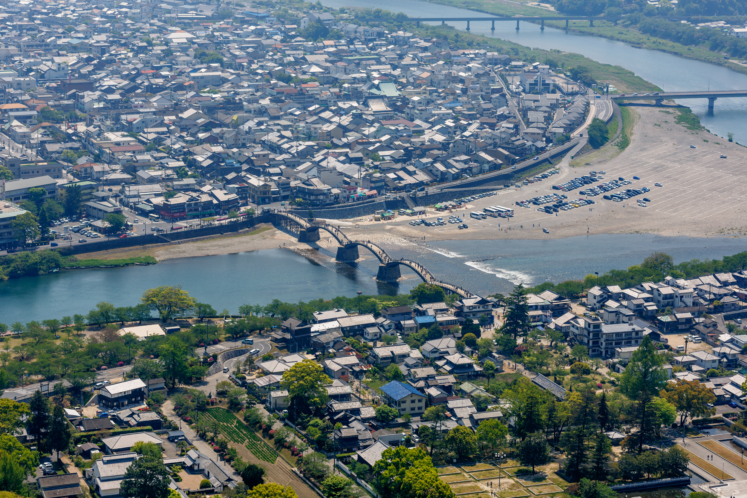  Kintai Bridge from Iwakuni Castle 