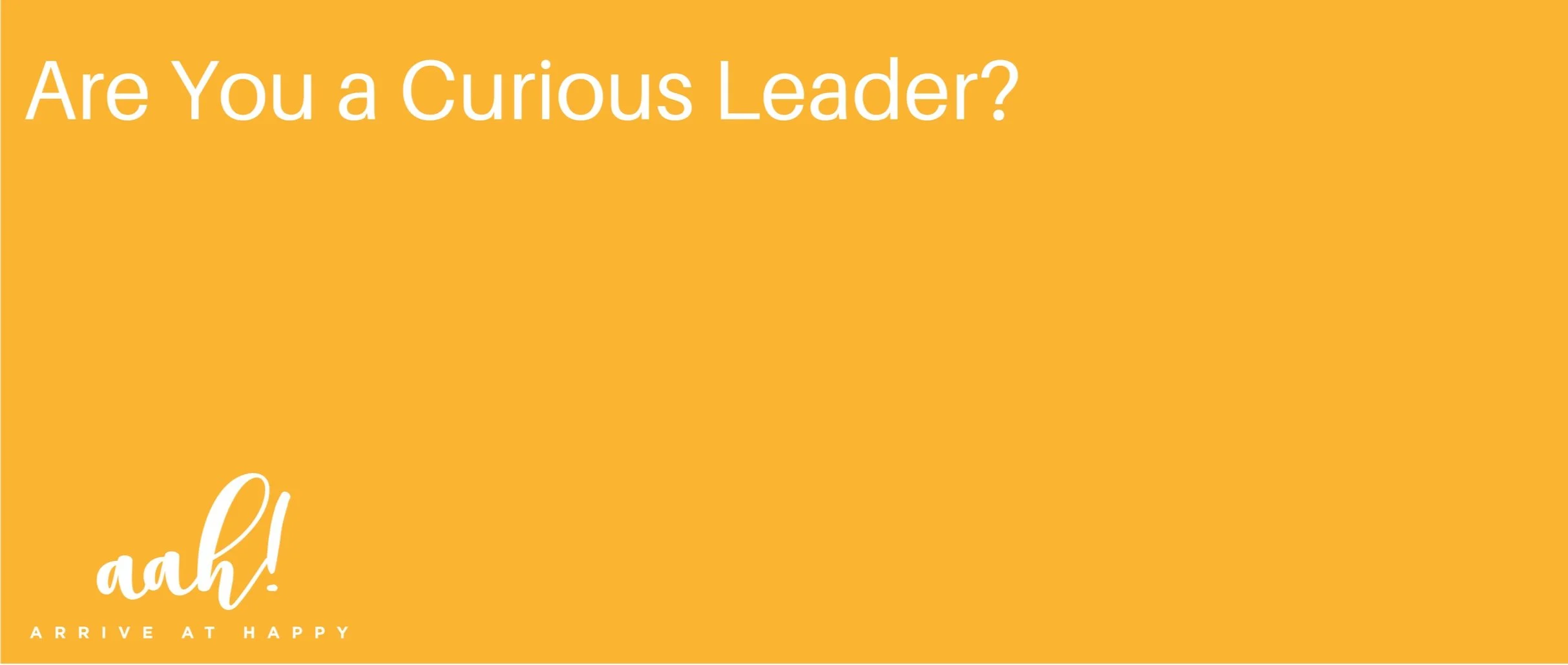 Are You a Curious Leader?