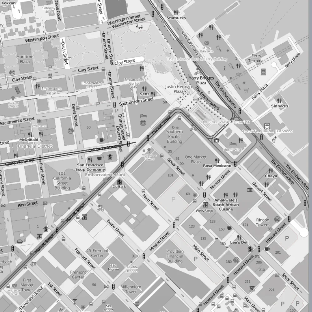Open Street Map - Black & White