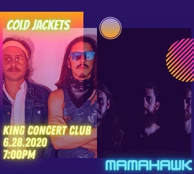 Tonight at 7 CST Cold Jackets and @yourmamahawk will be featured as part of the @kidsinanewgroove King Concert club on Facebook. This great organization provides music lessons and equipment to kids who wouldn&rsquo;t otherwise have access! Check it a