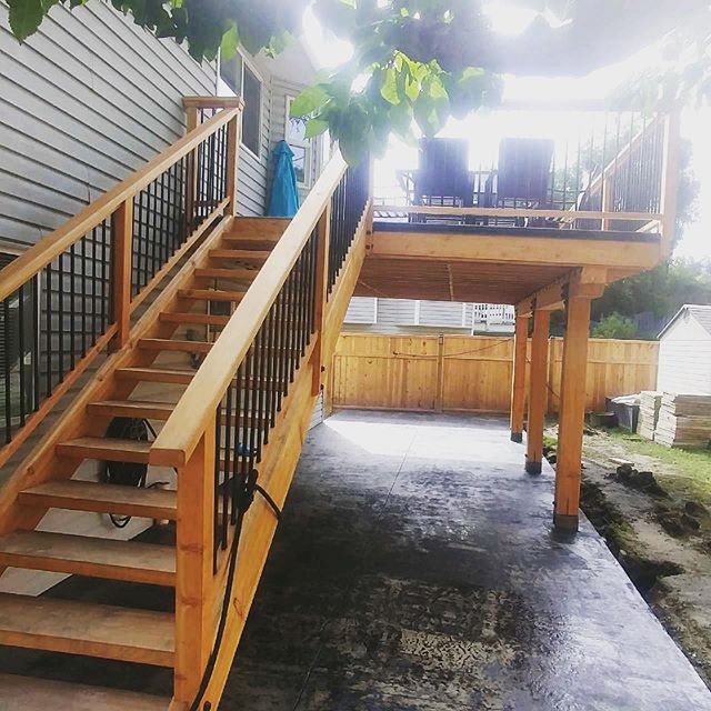 A very nice deck project built with products supplied by Highline Lumber. #douglasfir #postandbeam #kamloops #highlinelumber