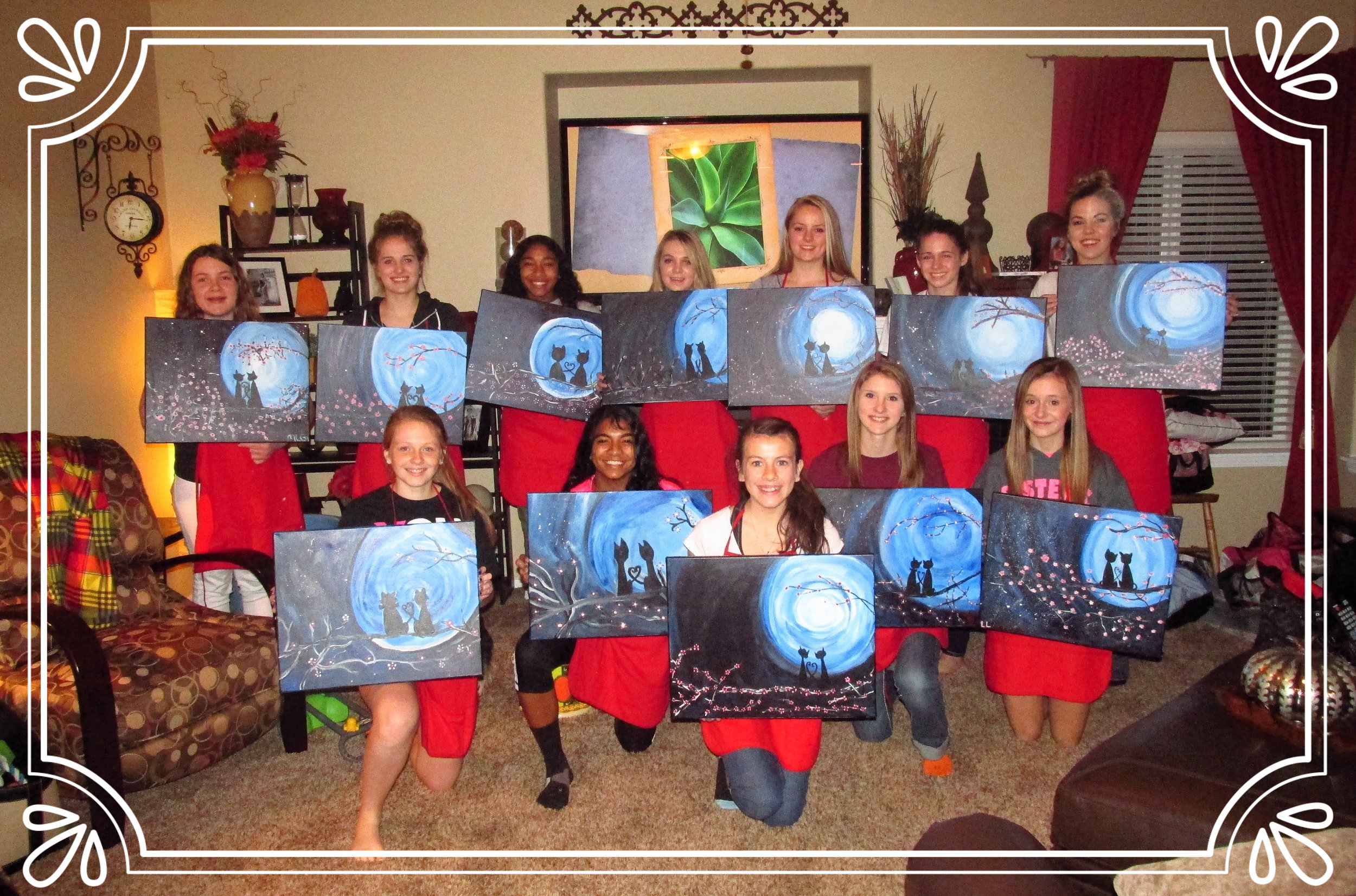 Teens 'n Canvas Home Birthday Painting Party