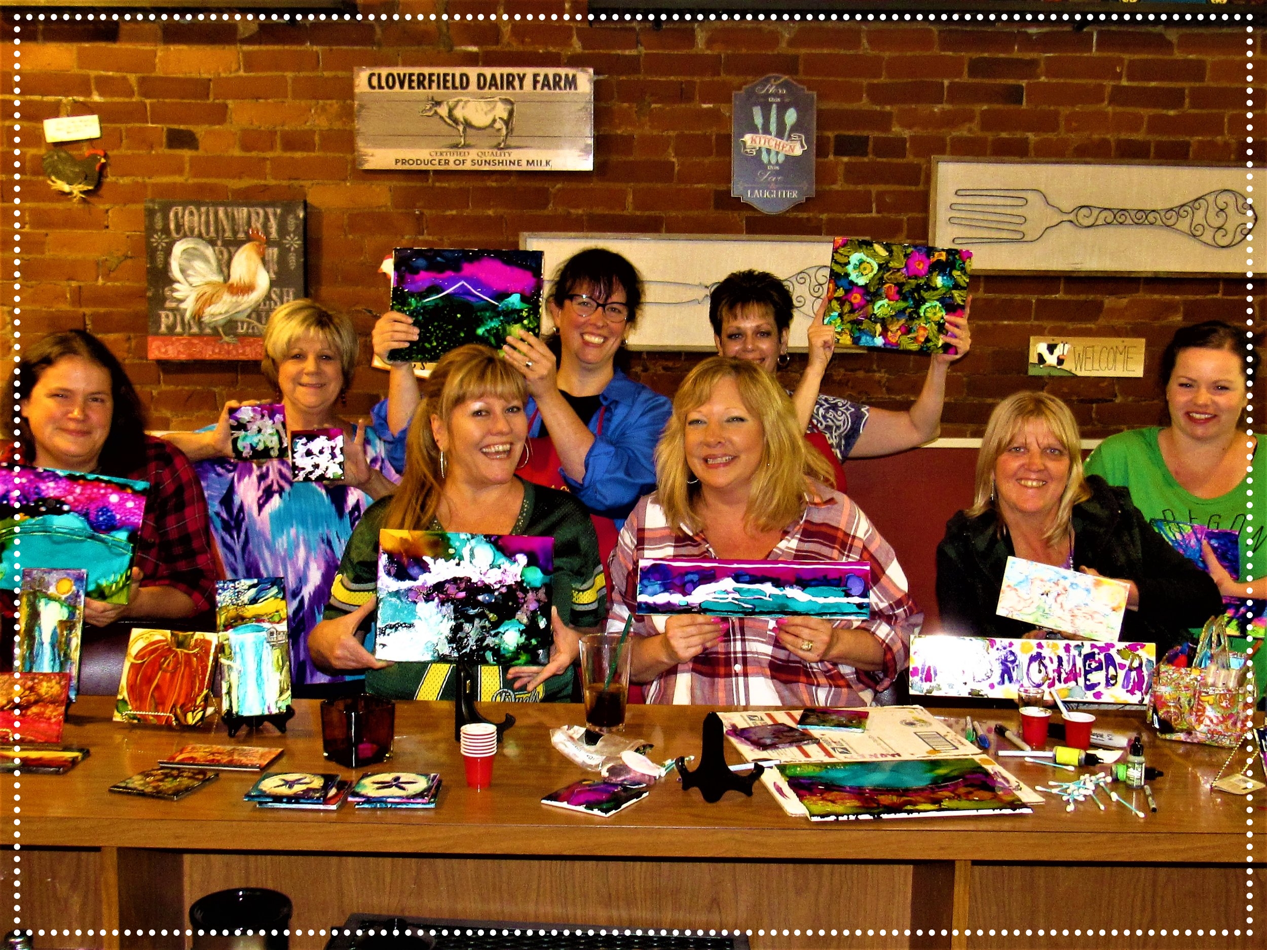 Sharpies & Alcohol Inks-Towne House Cafe, Silveton
