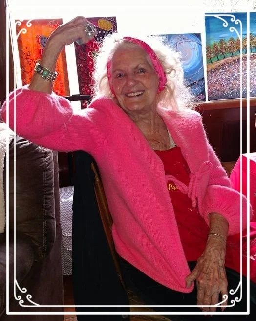 Rosie The riveter, "Did it" at age 94 at PaintnPartyOR, Mt. Adams, WA