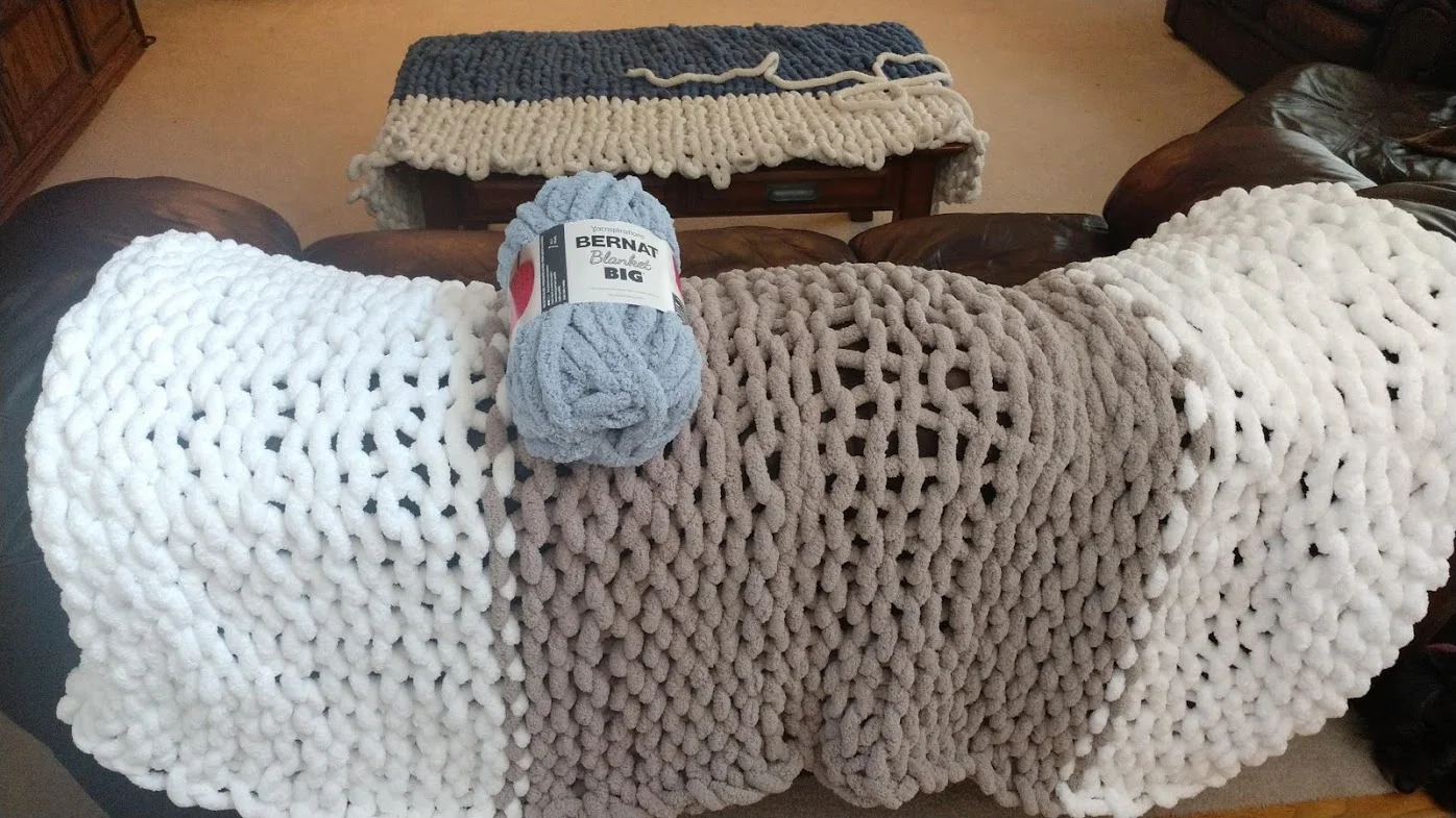 Easy Big Blanket Yarn Hand Knitting Paintnpartyor Book Your Party