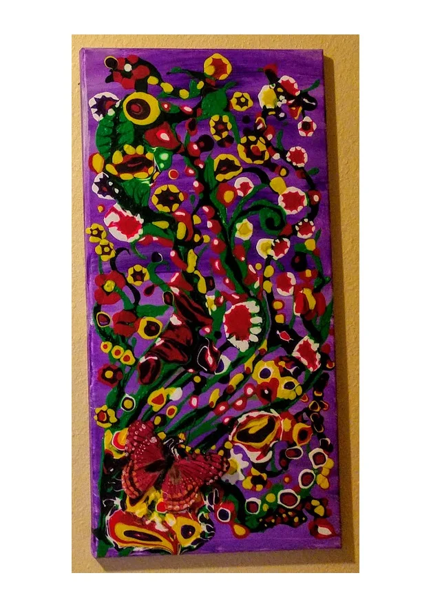 10X20 $40 PURPLE DRIPPING DOTS