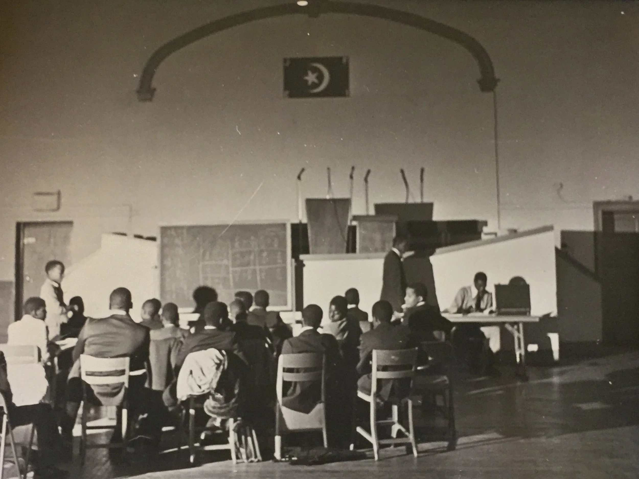  Students in a class at the University of Islam School (1974).   Photo courtesy of New Africa Center.  