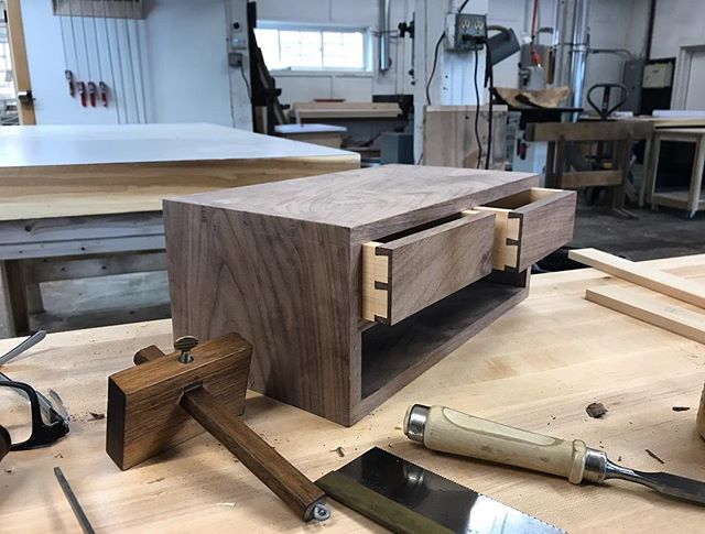 First dovetails in a few years. #woodworking