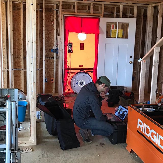 @hhefficiency crunching some numbers for the first blower door test.