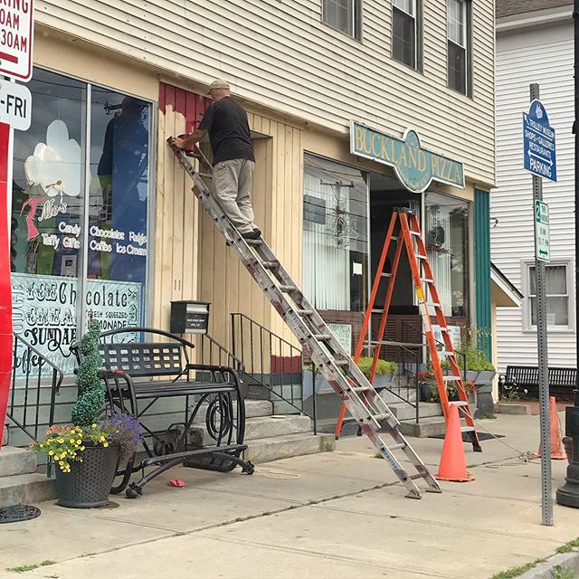 Saw  this guy on Friday using a ladder in a crazy way.  For every 4 feet in elevation a ladder should be 1 foot from the wall.  So we&rsquo;re waaaaaaaaaay off here.  Have a safe week y&rsquo;all!