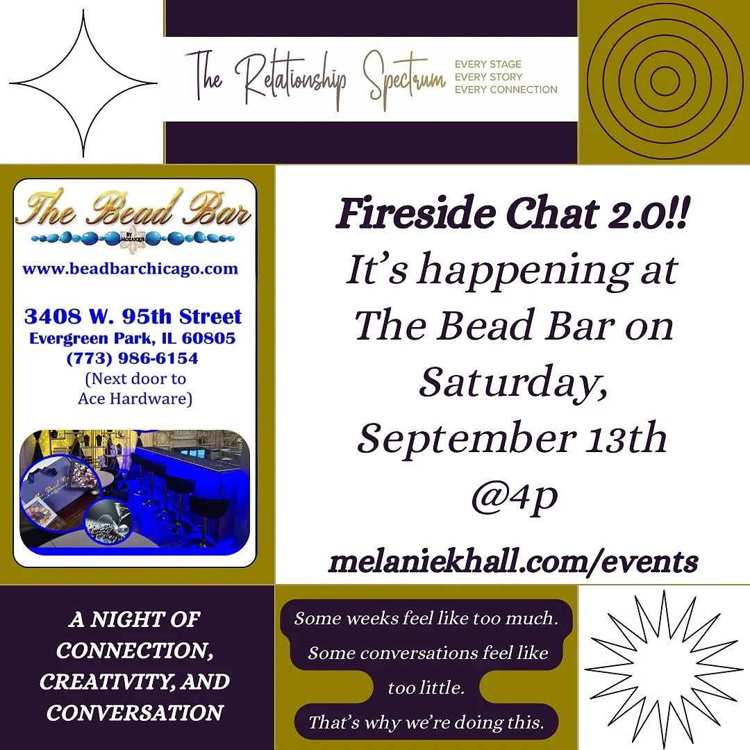 On Saturday, September 13th, we&rsquo;re bringing Fireside Chat 2.0 under The Relationship Spectrum to The Bead Bar and this time, we&rsquo;re adding a creative twist.

You&rsquo;ll get to design your own custom beaded bracelet (think personal, styli