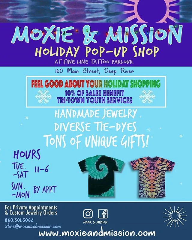 Feel good about your holiday shopping this season with 10% of sales benefitting Tri-Town Youth Services! 💜 #onamission -
-
-
#local #shopping #shoppingonline #jewelry #tiedye