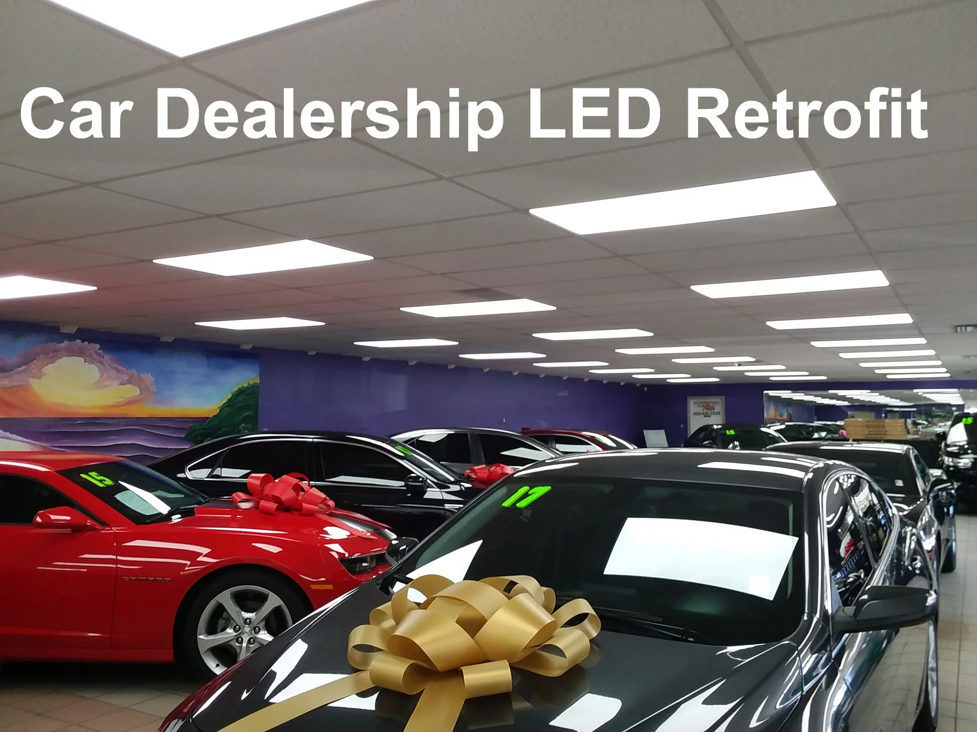 LED lighting for Car Dealership showroom in Denver, Colorado