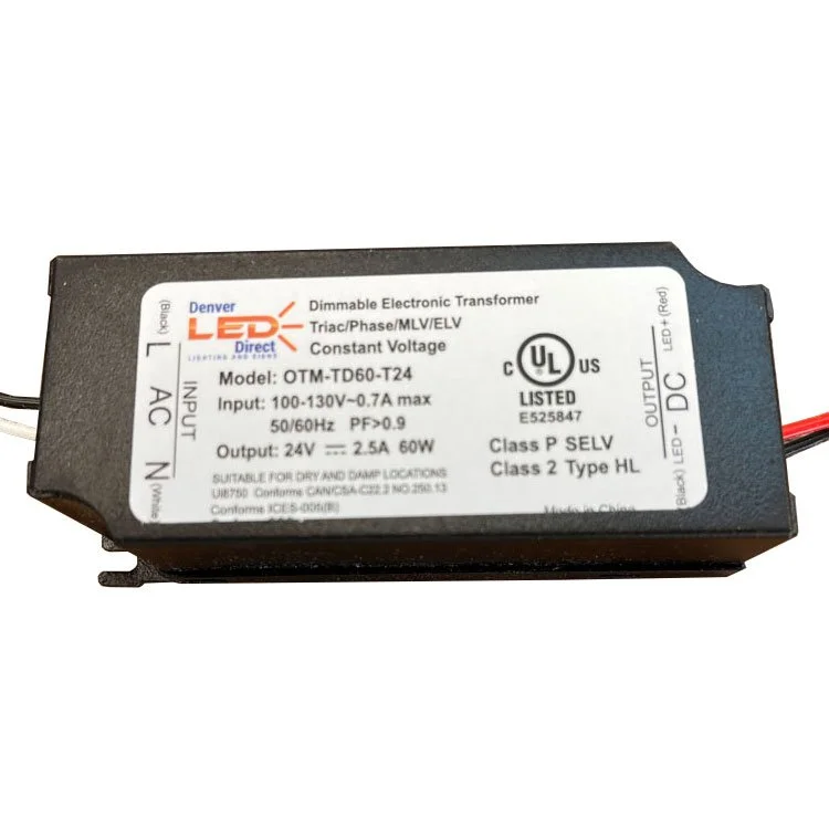 24v 60w mini driver IP20 Triac Dimming 100-130V UL