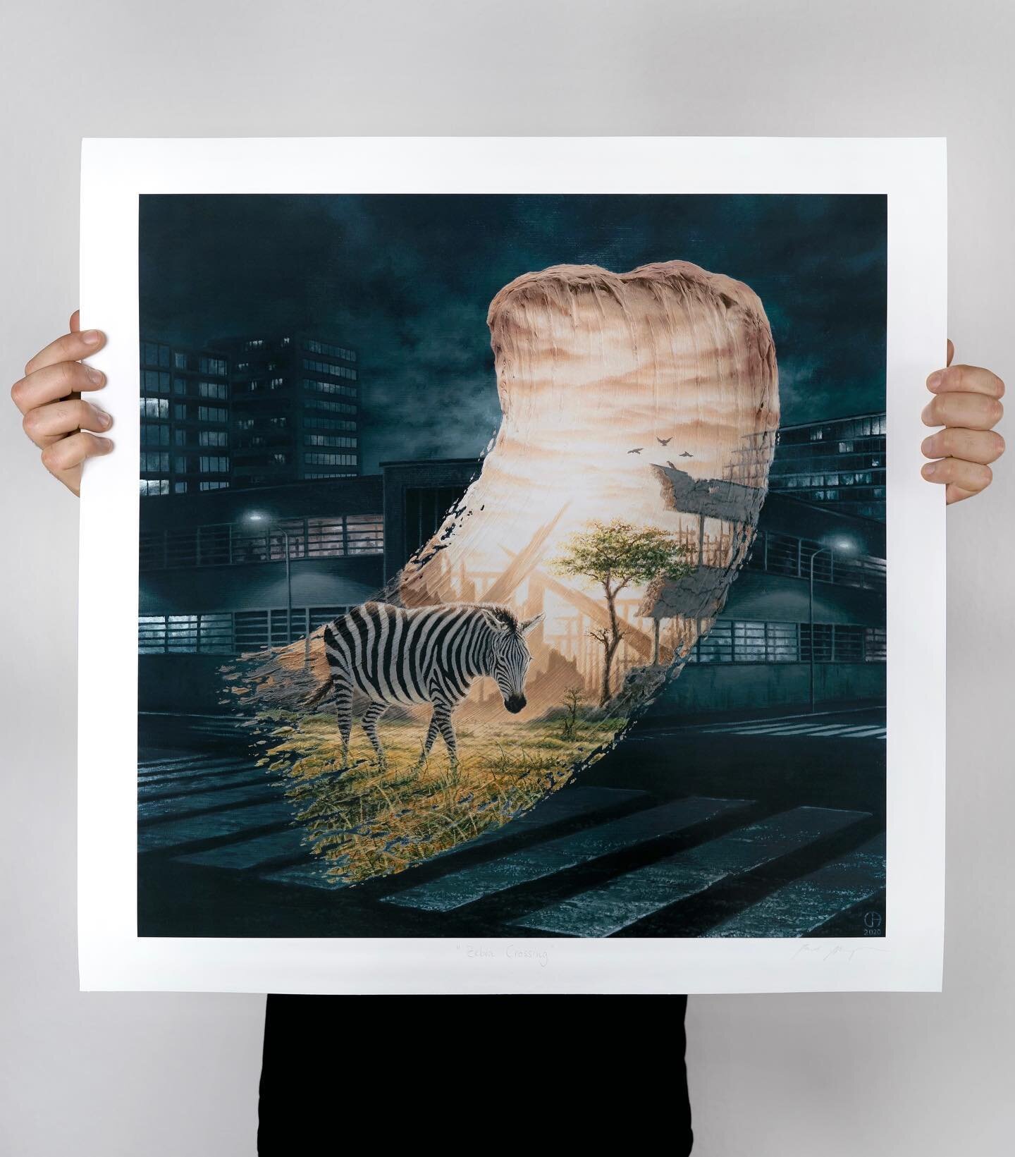 - Excited to announce that the first limited edition print of the year will be released tomorrow, March 16th, 8pm UTC, alongside restocked open edition prints. 

'Zebra Crossing' - Limited Edition of 50
- Giclée print on matte 308gsm Hahnemühne Pho