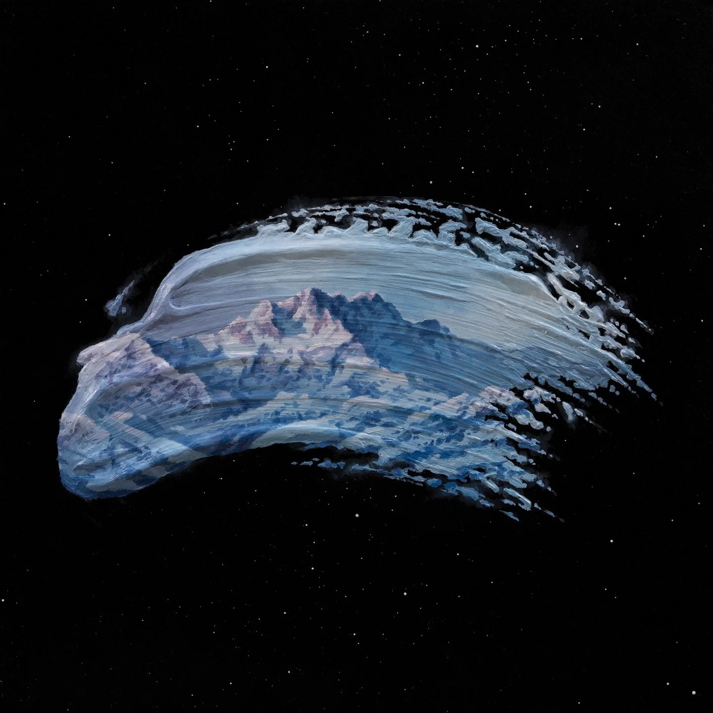 - UP FOR AUCTION:
"Gelid" - Brushstrokes in Time - oil on 20x20cm mdf panel with a cradled pine wood frame.
&bull;
To participate, please comment your bid in &euro; EURO under this post.
The auction ends on 8PM UTC, Sunday the 11th of Janua