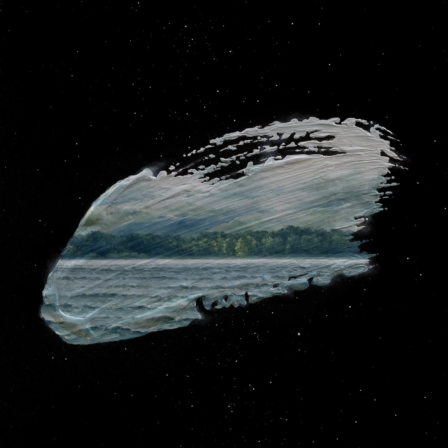 - UP FOR AUCTION:
"Interval" - Brushstrokes in Time - oil on 20x20cm mdf panel with a cradled pine wood frame.
&bull;
To participate, please comment your bid in &euro; EURO under this post.
The auction ends on 8PM UTC, Sunday the 1st of Feb