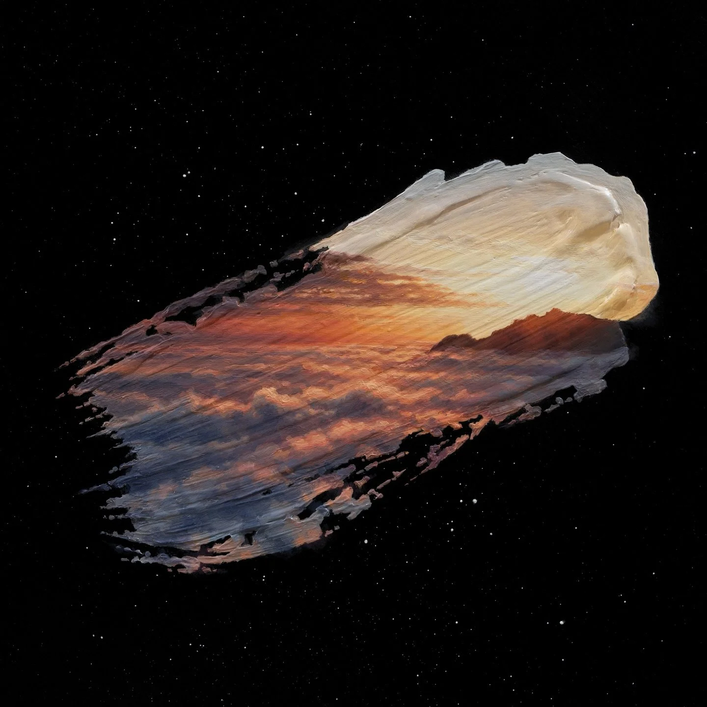 - UP FOR AUCTION:
"Nova" - Brushstrokes in Time - oil on 20x20cm mdf panel with a cradled pine wood frame.
&bull;
To participate, please comment your bid in &euro; EURO under this post.
The auction ends on 8PM UTC, Sunday the 1st of March 2