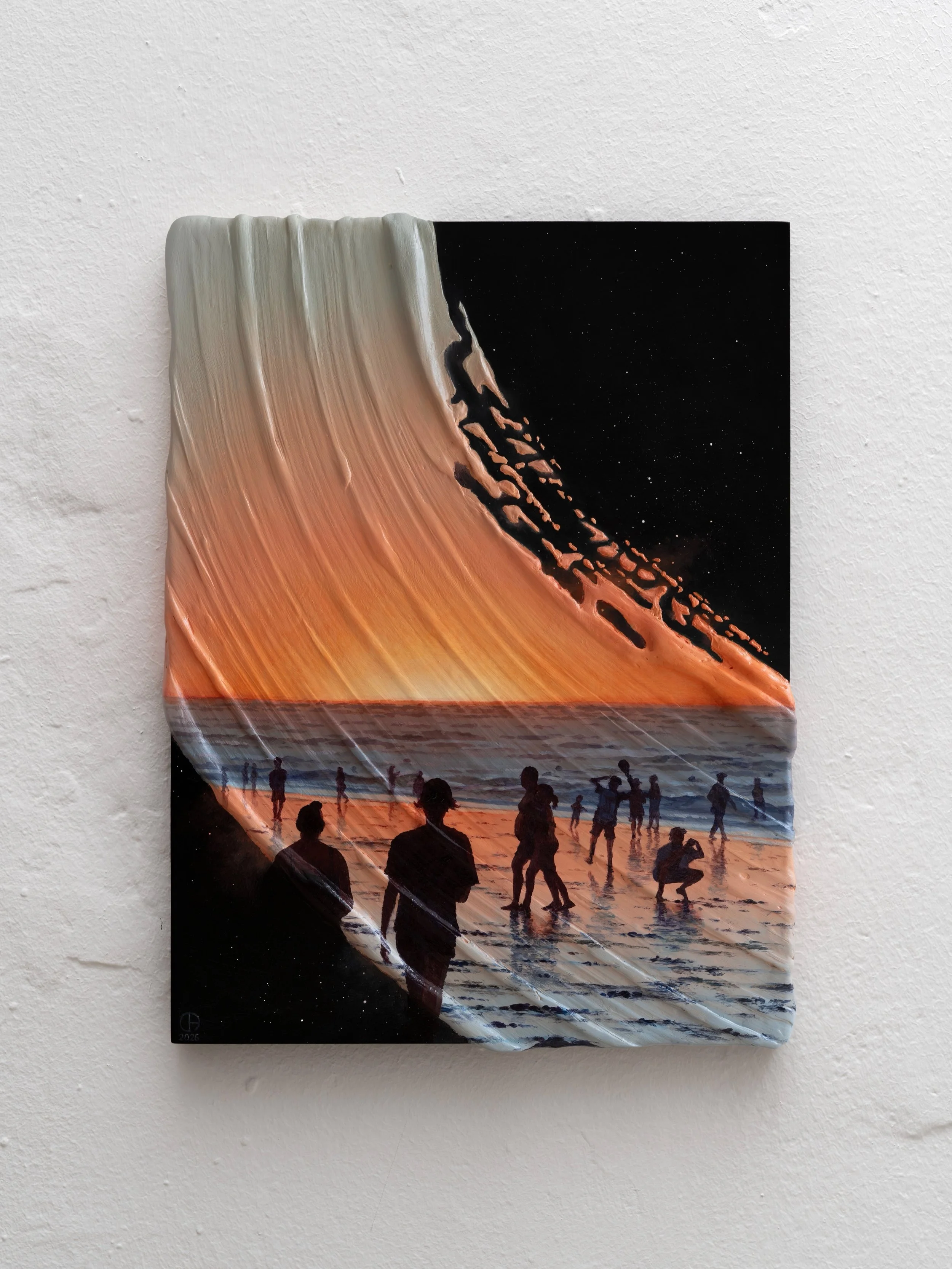 - "Witnesses" (30x40cm oil on mdf panel), a new addition to the&nbsp;#BrushstrokesinTime&nbsp;series. swipe left for a closer look..
&bull;
Really loved the simplicity of this one, especially the way the light plays across the brushstroke. 
