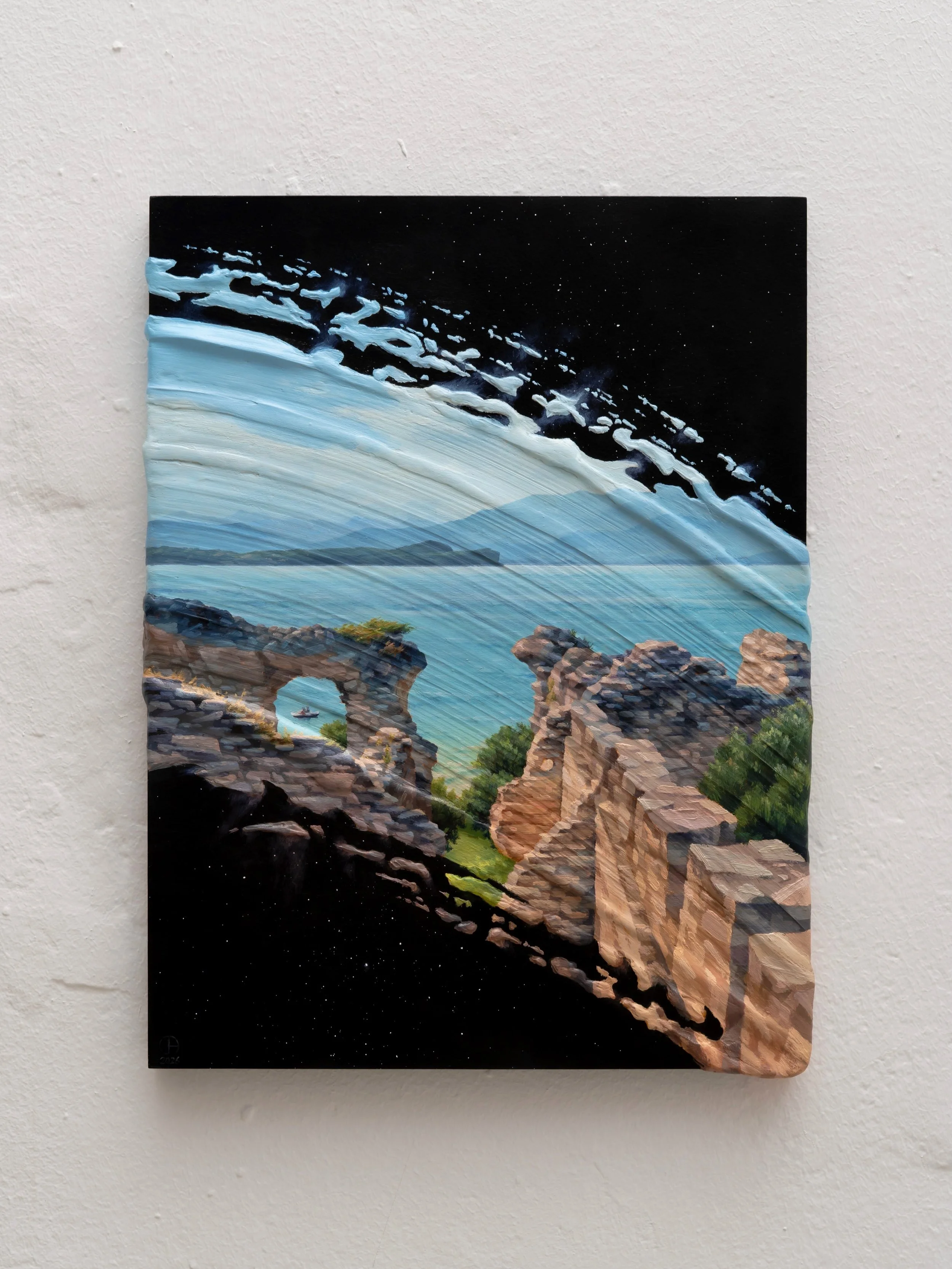 - "Passages" (30x40cm oil on mdf panel), another addition to the&nbsp;#BrushstrokesinTime&nbsp;series. swipe left for a closer look..
&bull;
Painting the ruins was definitely the most rewarding part. All these brushstrokes in various sizes 