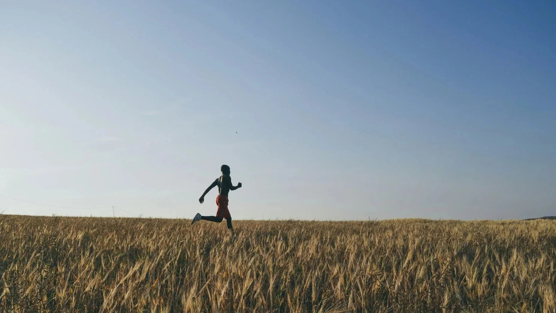 Person running in a field, symbolizing relief from back pain