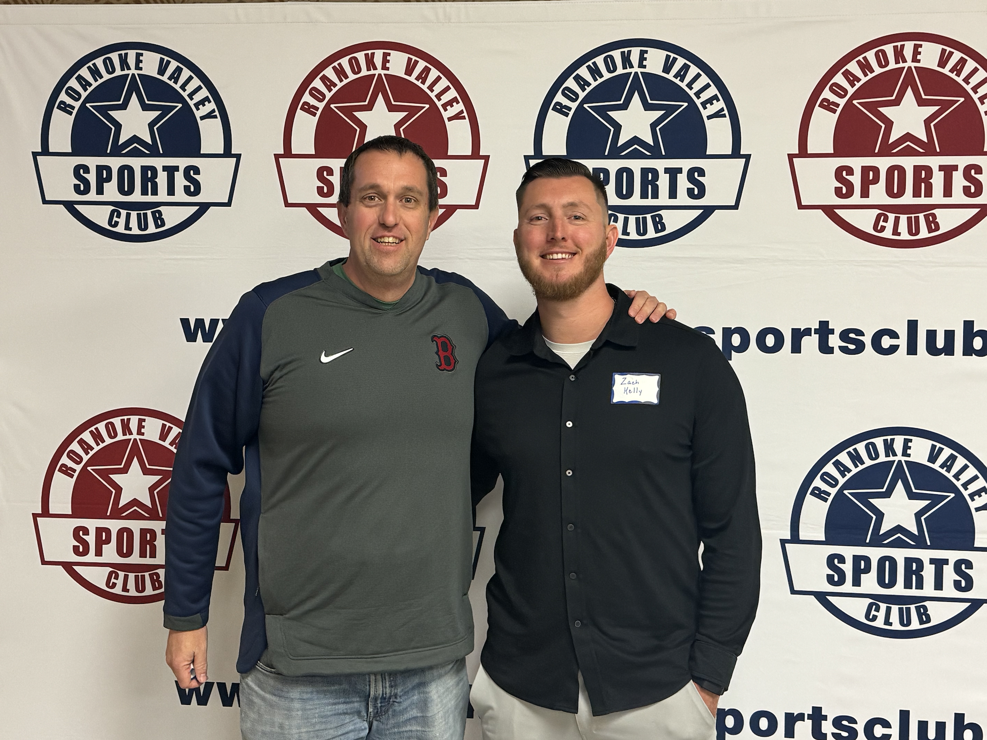  Salem Red Sox GM Allen Lawerence with Zack Kelly. 