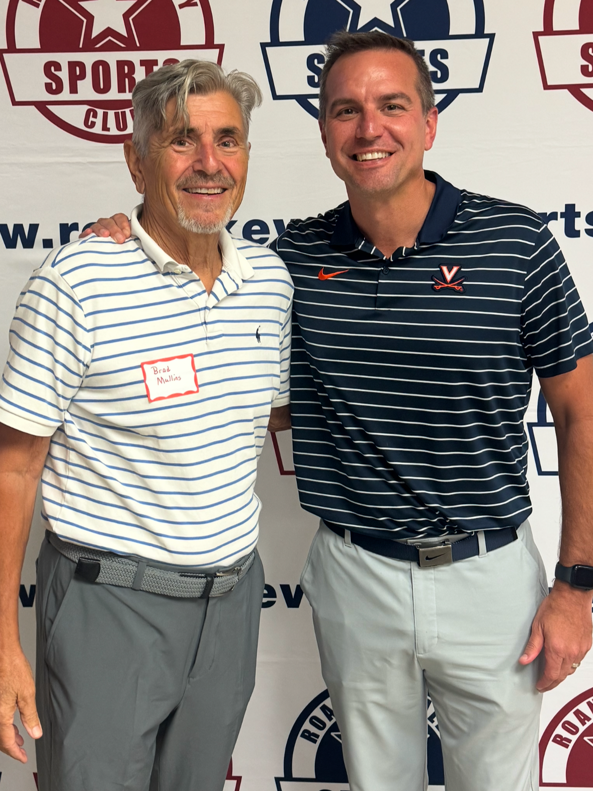  Club Vice President Brad Mullins and Coach Rousell. 