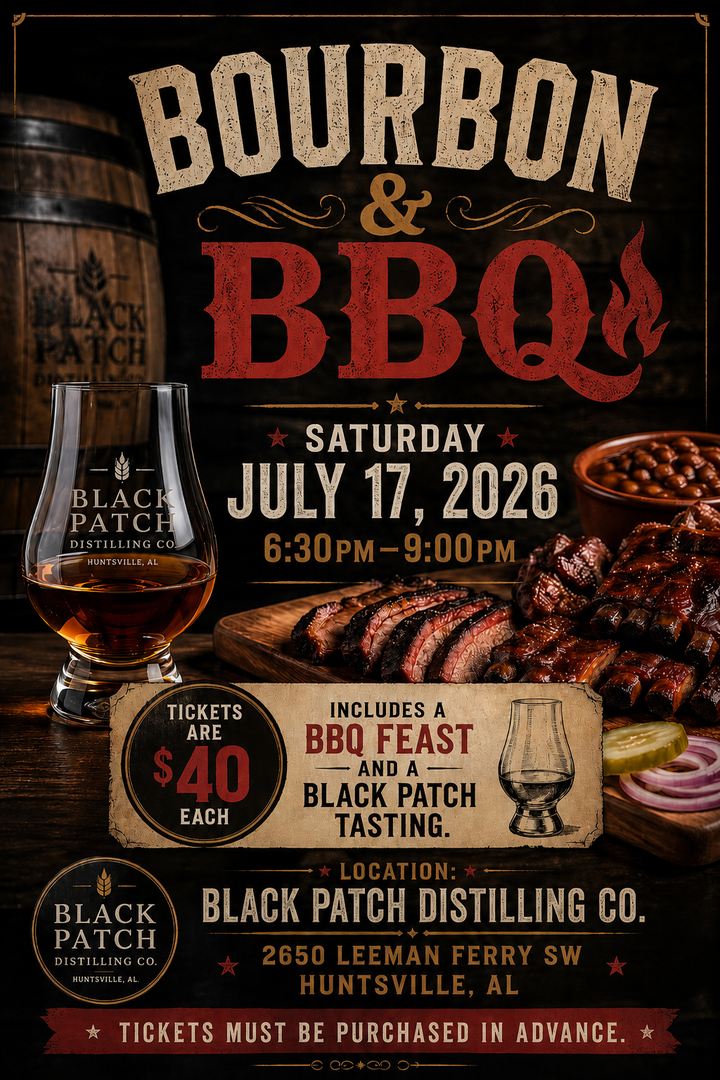 Bourbon and BBQ Ticket