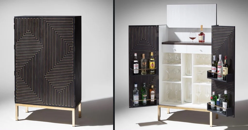 STONES IN A POND COCKTAIL CABINET (NOIR)