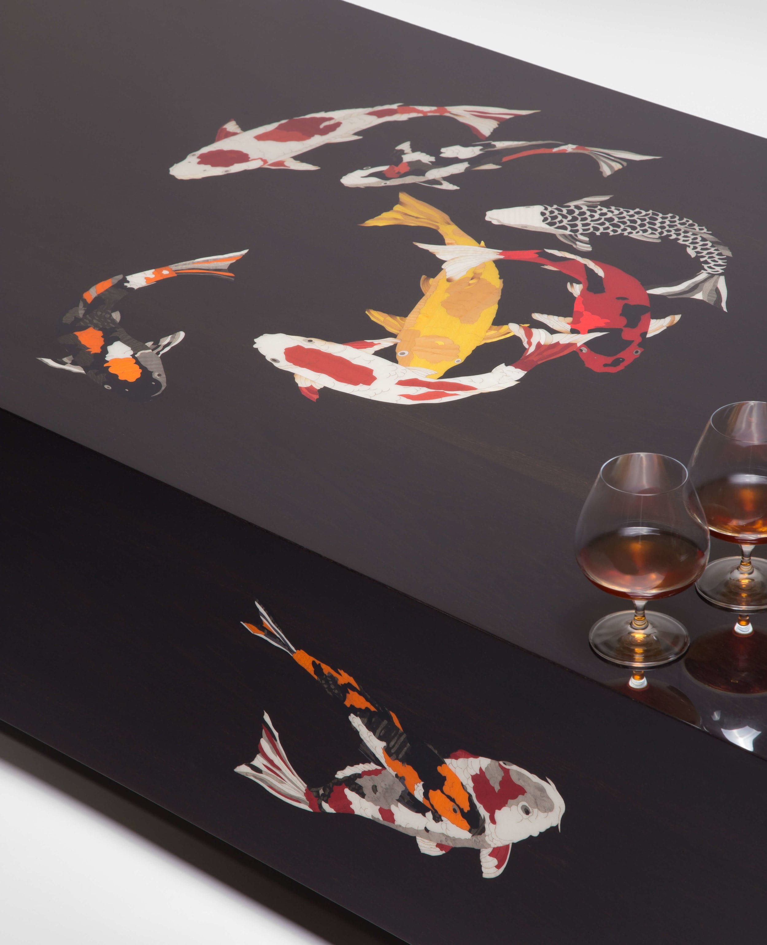 KOI POND IN THE SPRING LOW TABLE