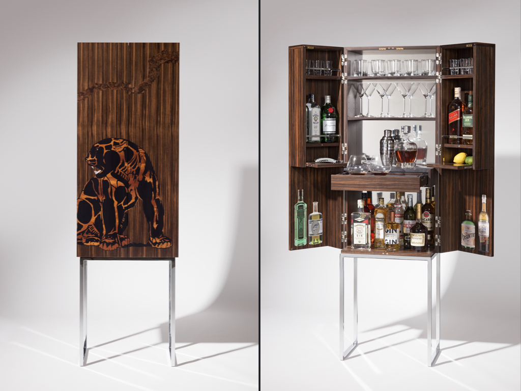 JAGUAR AND THE CROW COCKTAIL CABINET