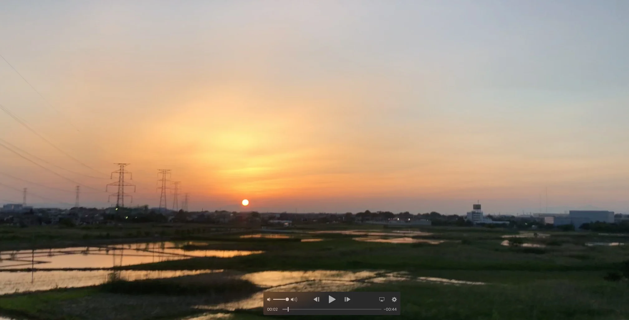 Sunset from the Shinkansen