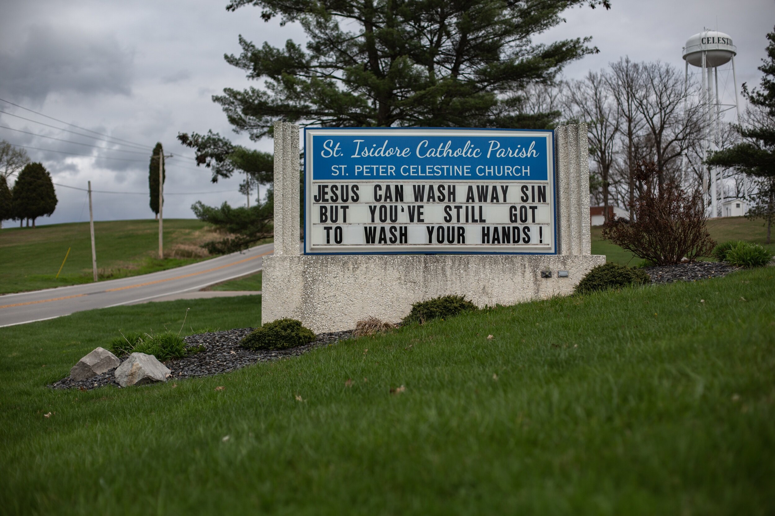 St. Peter Celestine Catholic Church remains closed to in-person services due to the COVID-19 outbreak. Many churches throughout Dubois County are streaming their sermons online instead.