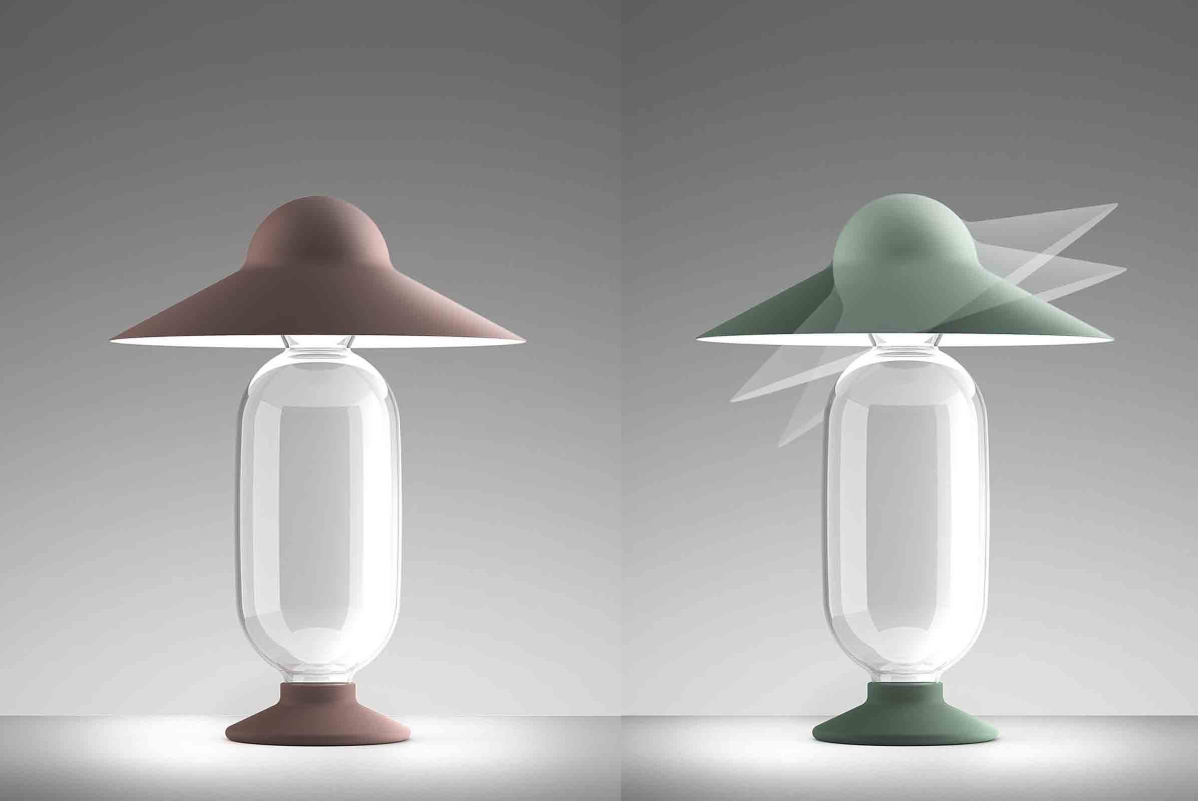 ‘Holly G’ table lamps designed by Giorgio Biscaro for Fontana Arte