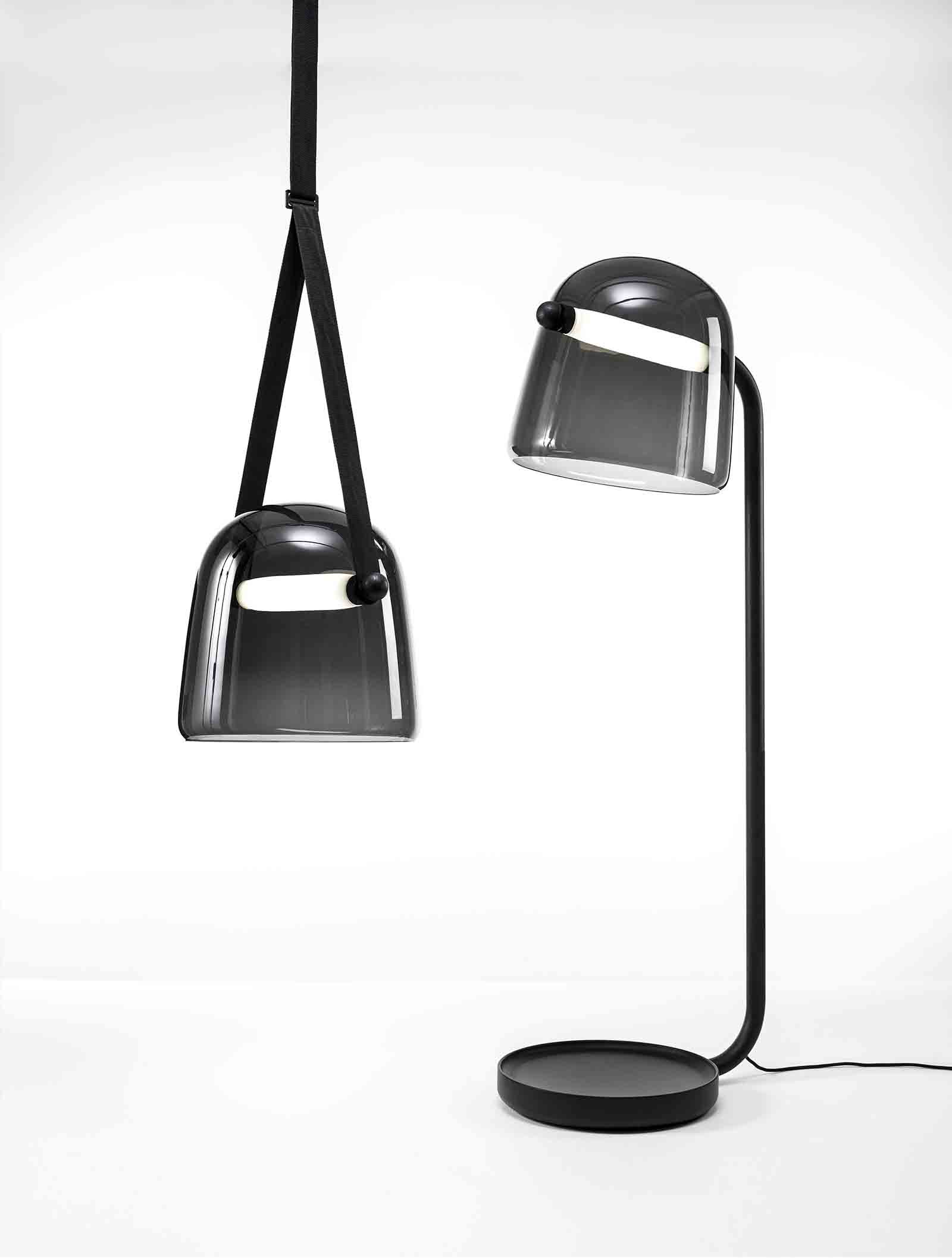 ‘Mona’ pendant and floor lamps, designed by Lucie Koldova for Brokis