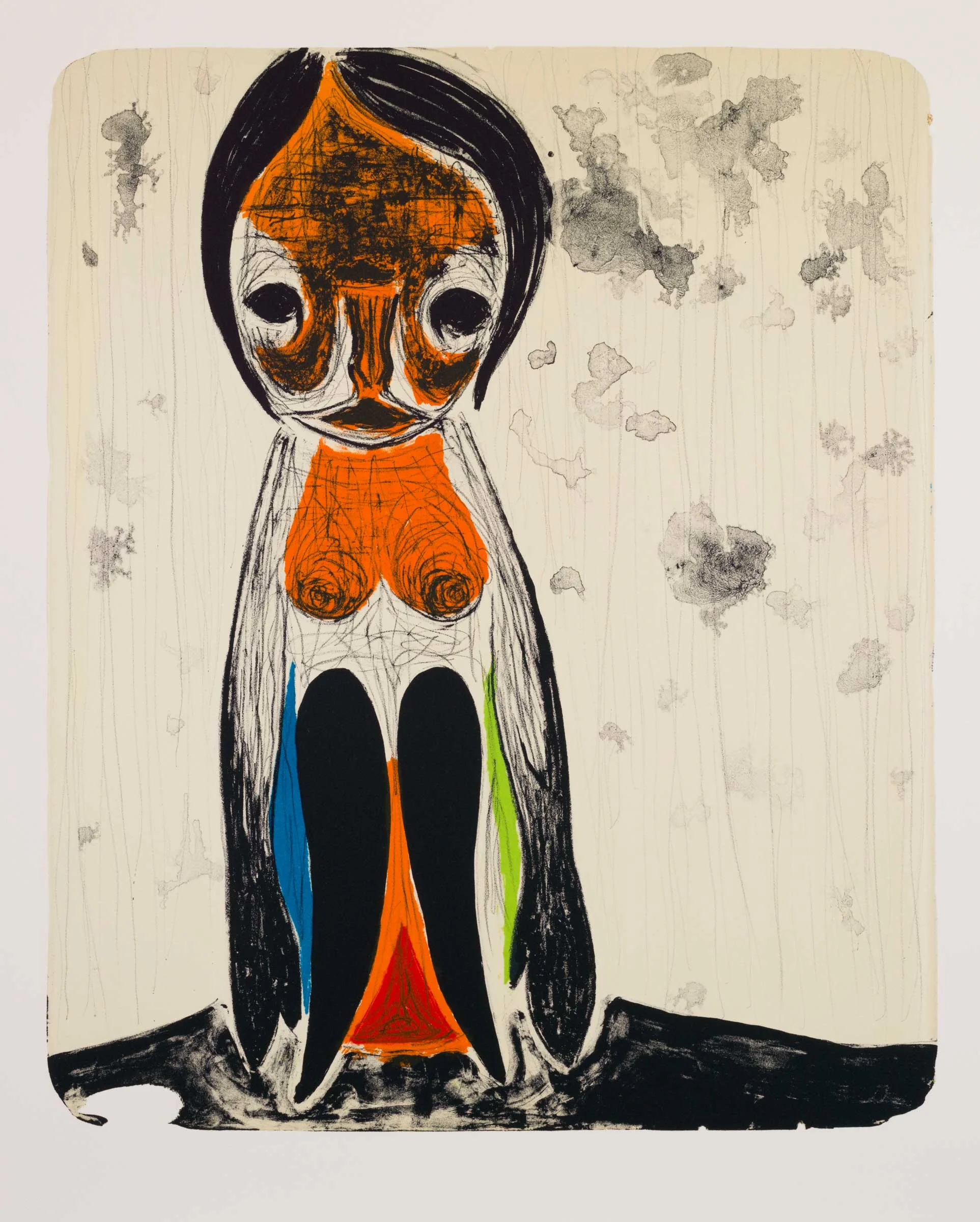 Izumi Kato, Untitled , 2017, lithograph on BFK rives paper, wood frame. Donated by the artist and Perrotin